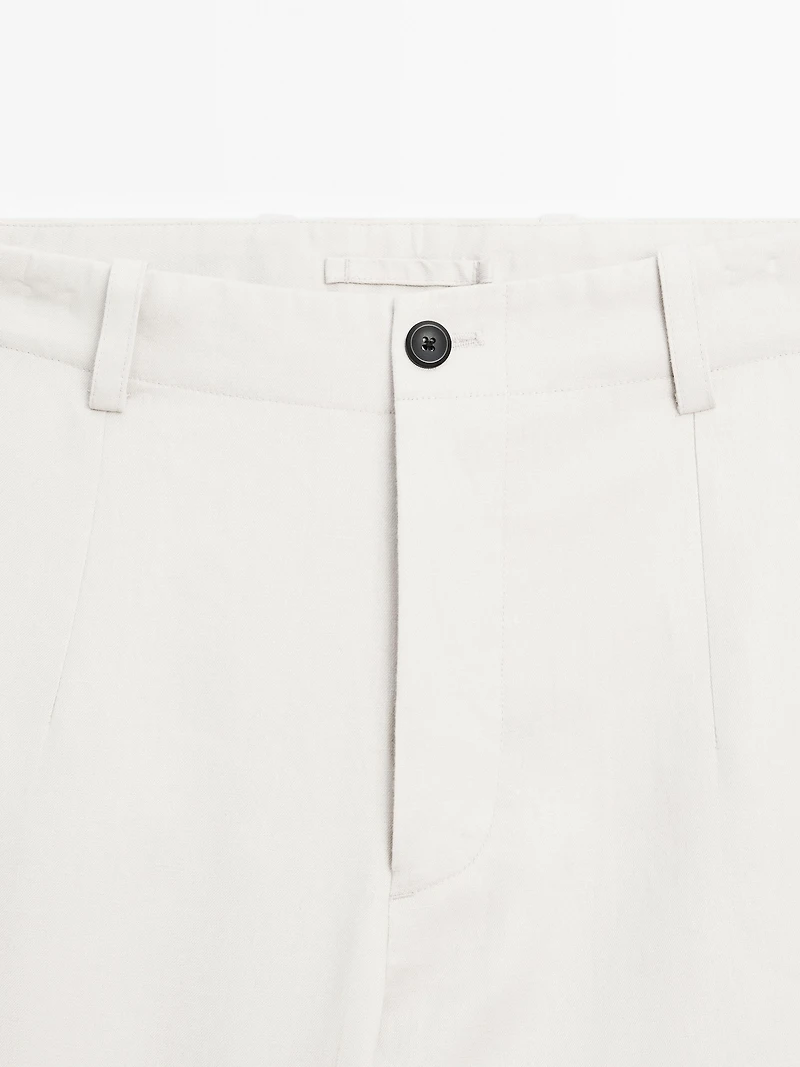 100% linen trousers