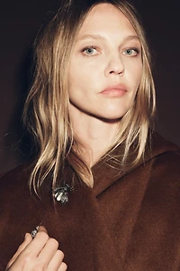 MANTEAU LONG AVEC CEINTURE ET LAINE ZW COLLECTION LIMITED EDITION