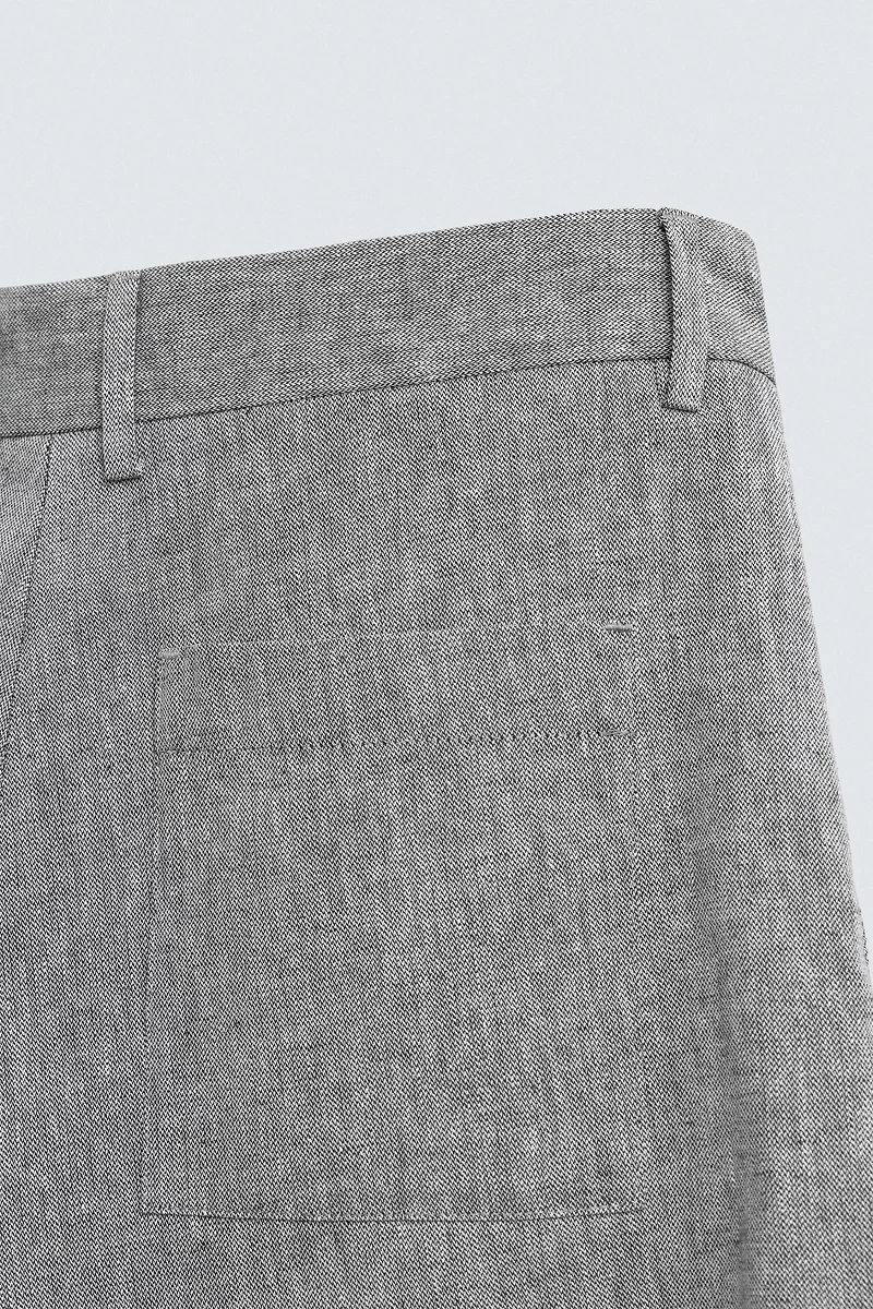 COTTON LINEN SHORTS