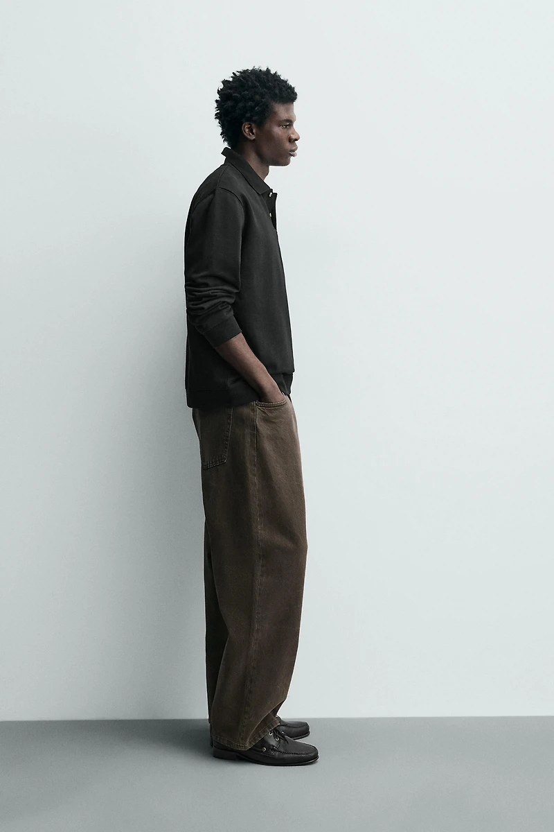 REGULAR FIT TEXTURED POLO SHIRT