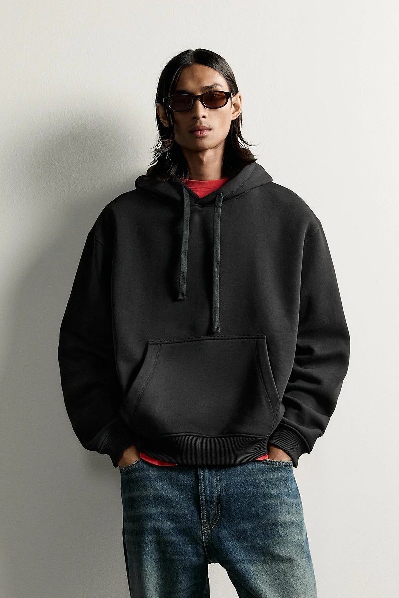 BASIC RELAXED-FIT HOODIE