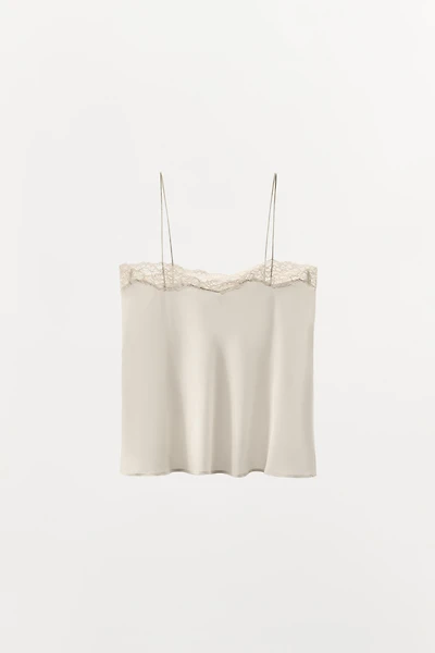 SILK LACE CAMISOLE TOP
