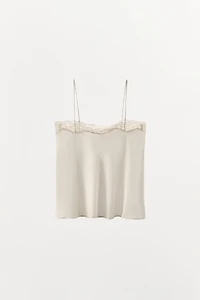 SILK LACE CAMISOLE TOP