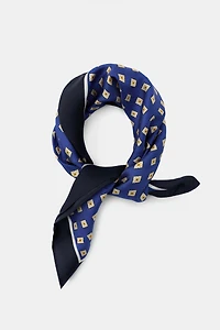 100% SILK POLKA DOT PRINT SCARF