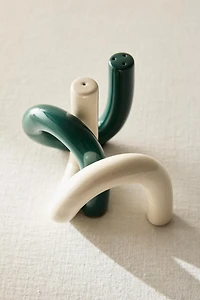 ENSEMBLE SALIÈRE POIVRIÈRE GRÈS FIGURES (LOT DE 2) X COLLAGERIE