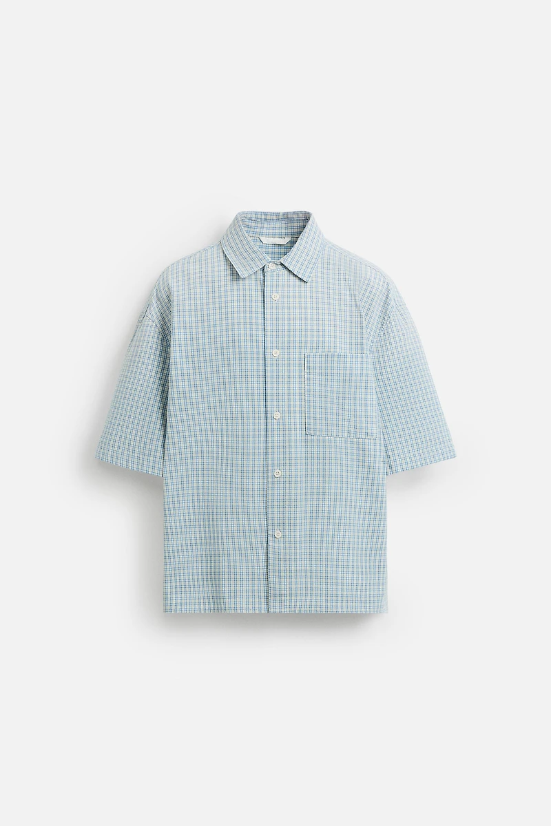 RELAXED FIT PLAID SHIRT