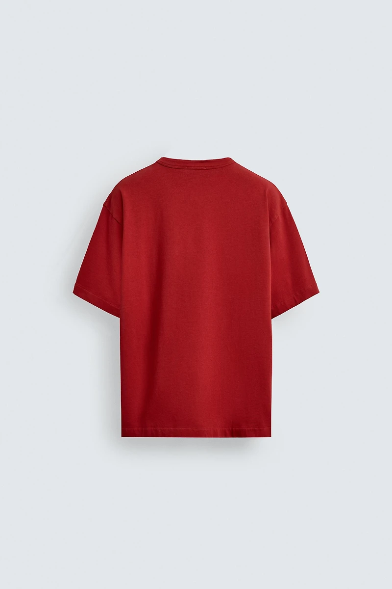 CONTRAST EMBROIDERED T-SHIRT
