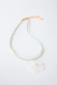 FLOWER BEAD NECKLACE
