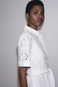ZW COLLECTION EMBROIDERED SHIRT DRESS