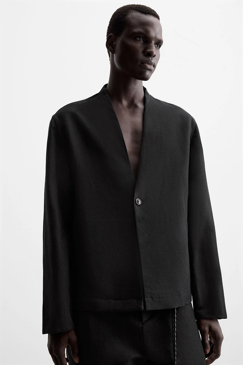 COTTON-LINEN SUIT BLAZER