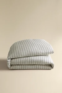 STRIPED PERCALE DUVET COVER