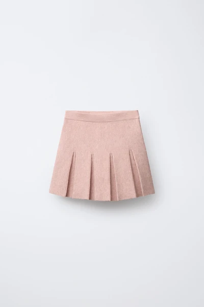 PLEATED KNIT SKIRT