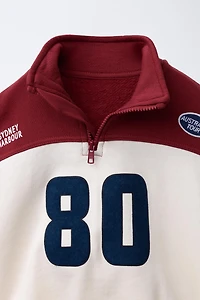 NUMBER ZIP SWEATSHIRT