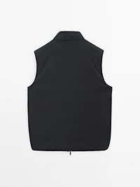 Gilet réversible en duvet hydrofuge mélangé