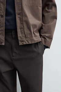 TEXTURED STRETCH PANTS