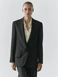 Crepe suit blazer