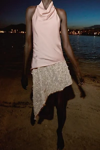 ROBE MIDI BIMATIÈRE PAILLETTES
