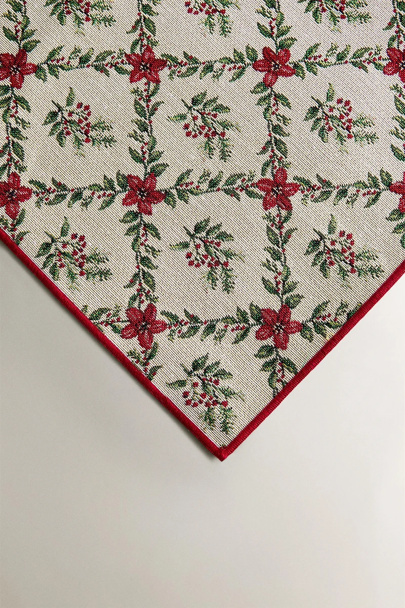 DIAMOND JACQUARD CHRISTMAS TABLE RUNNER
