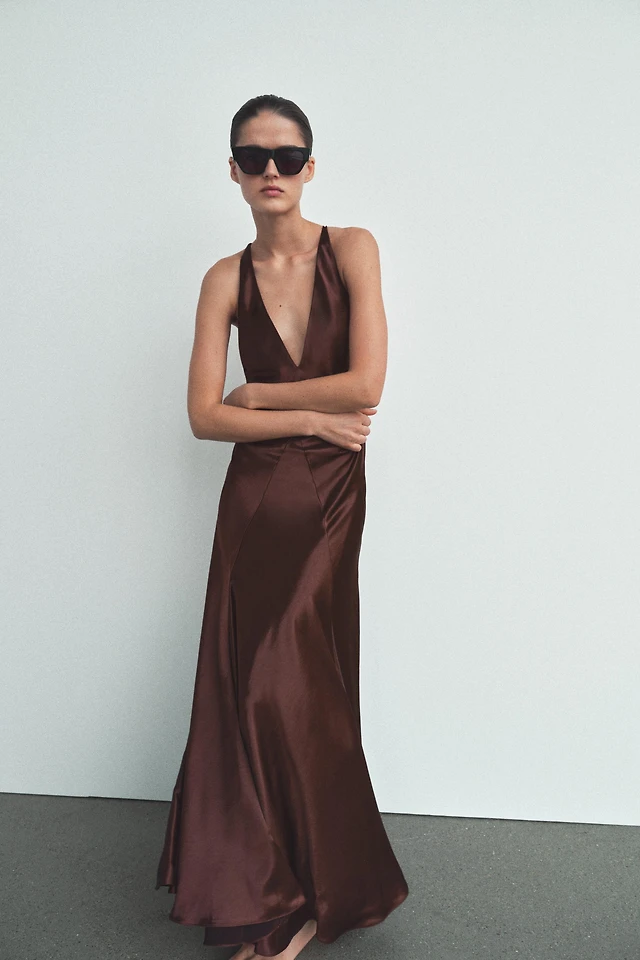 linen slip dress pattern Austra Woman Dress