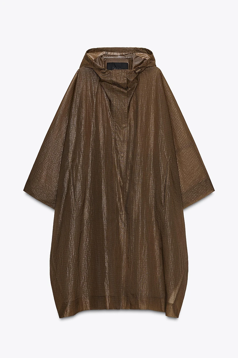OVERSIZED CAPE PARKA WITH HOODIE ZW COLLECTION