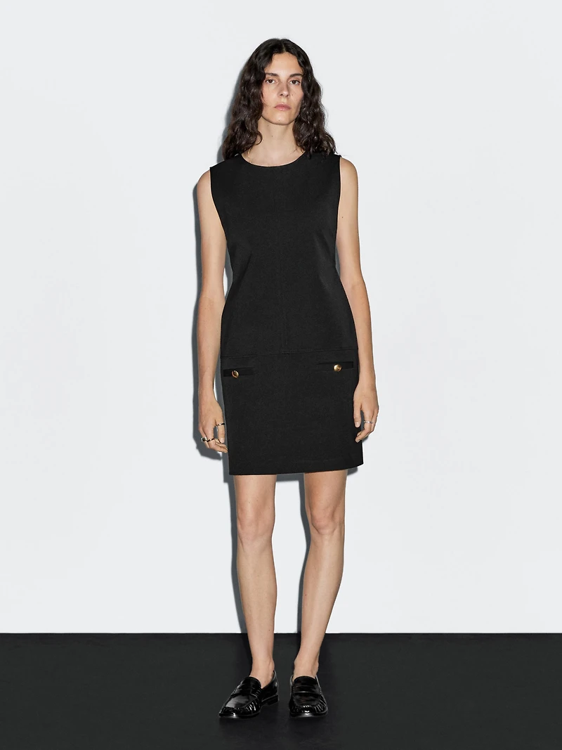 Short dress with button details