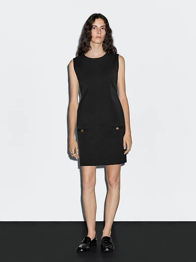 Short dress with button details
