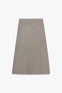 KNIT MIDI SKIRT