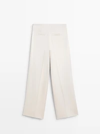 Pantalon large satin