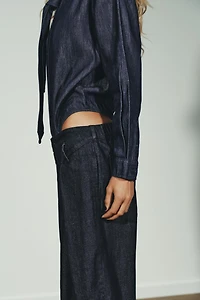 TRF DENIM TIE BODYSUIT