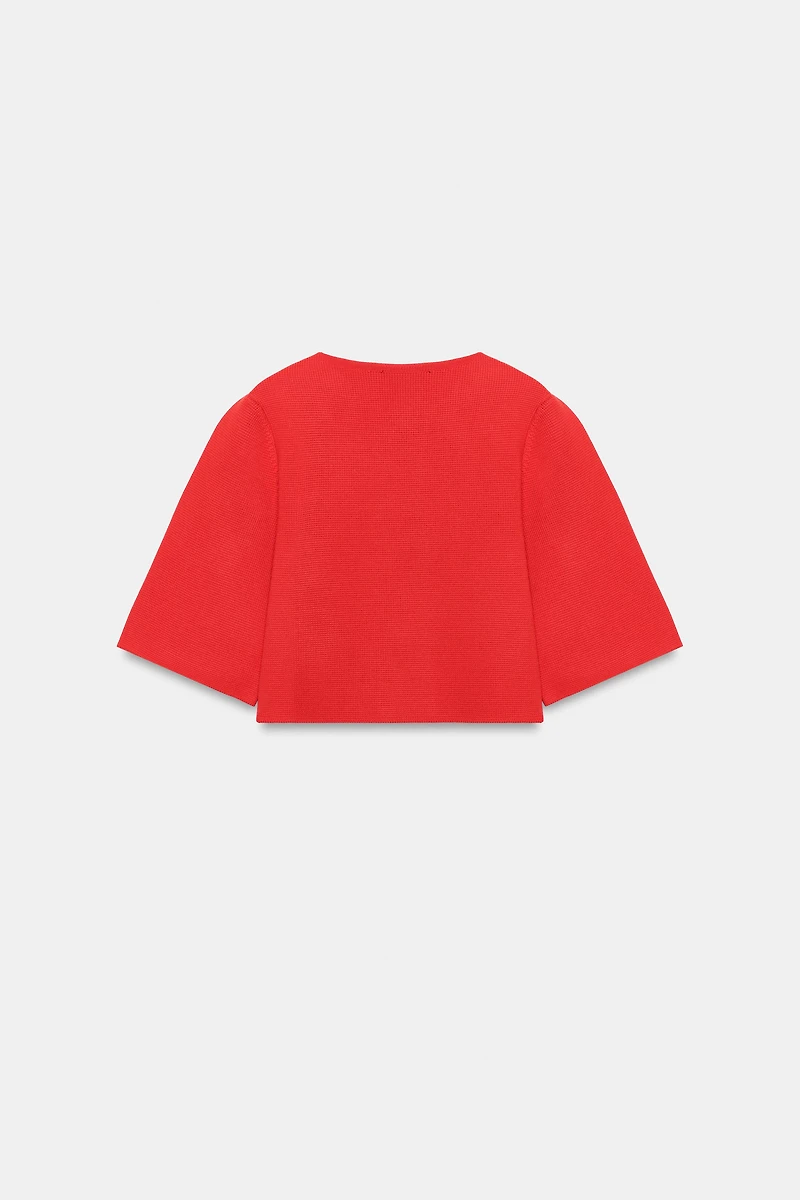 CROPPED KNIT CARDIGAN