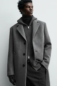 MANTEAU MÉLANGE LAINE MANTECO®