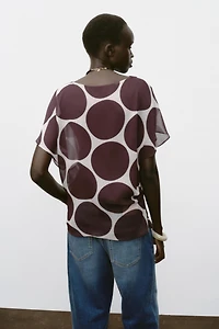 SHEER POLKA DOT TOP