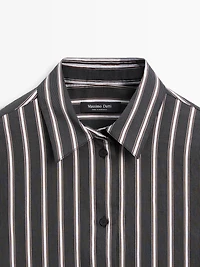 Striped loose-fitting shirt