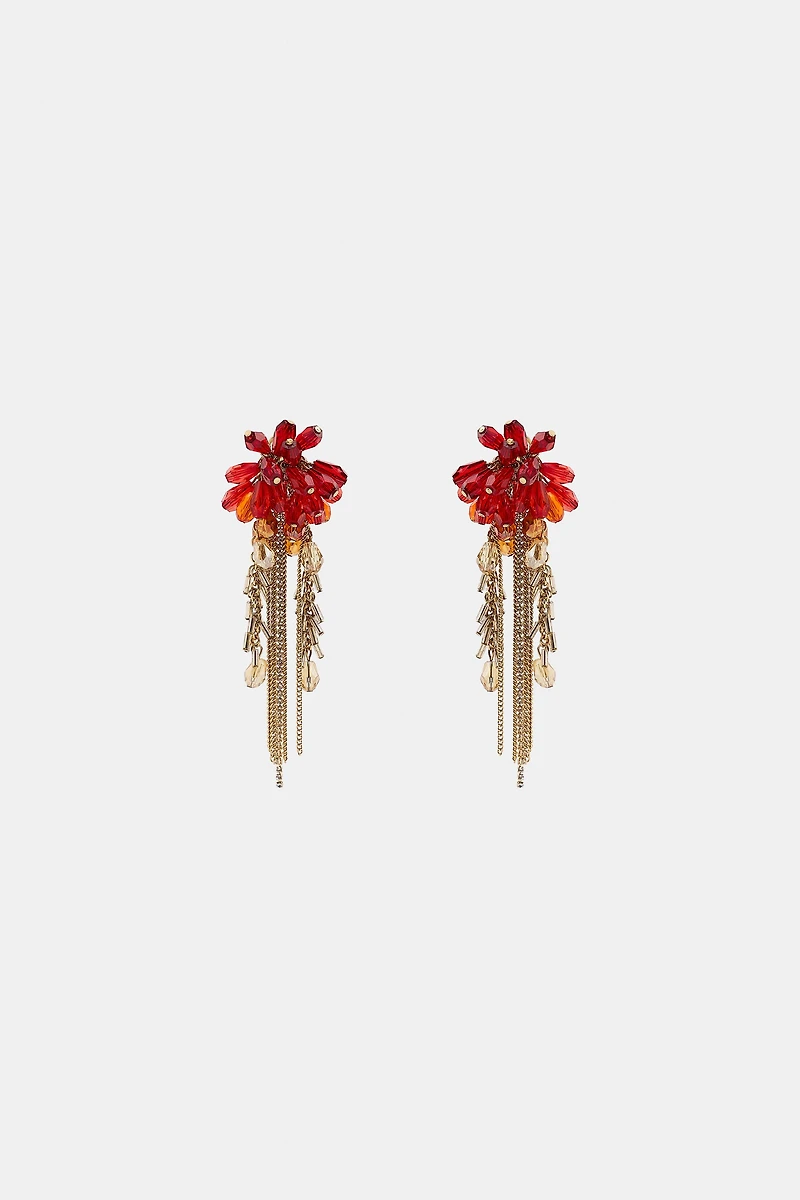 CRYSTAL FRINGE EARRINGS