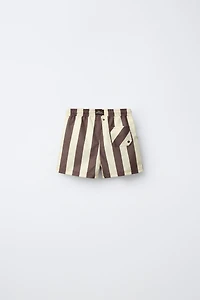 6-14 YEARS/ STRIPED SWIM SHORTS
