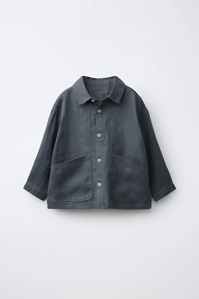 100% LINEN OVERSHIRT