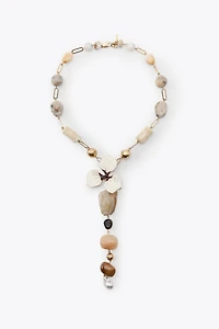 FLOWER STONE NECKLACE