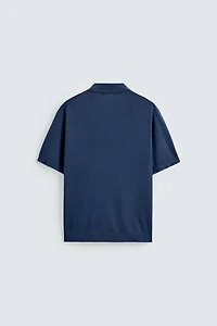 POLO EN MAILLE DE CHANVRE ET COTON