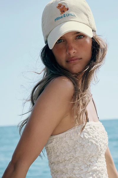 CASQUETTE SERGÉ BRODERIES CHAT