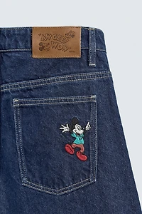 SHORT MIDI EN DENIM AVEC BRODERIES HARRY LAMBERT FOR ZARA X DISNEY