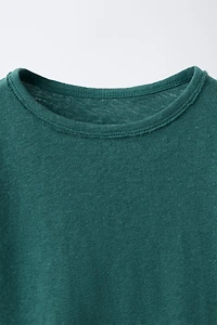 COTTON AND LINEN T-SHIRT