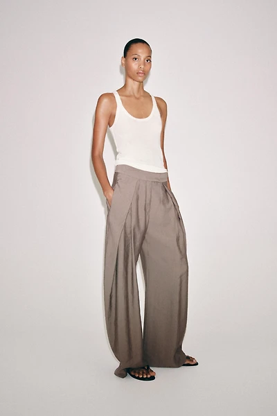 ZW COLLECTION WIDE LEG PLEATED PANTS