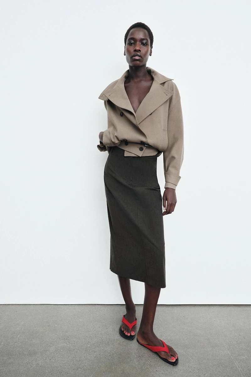 ZW COLLECTION STRAIGHT MIDI SKIRT