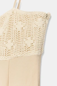 COMBINATION MIDI STRAPPY DRESS