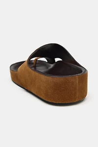 LIMITED EDITION SUEDE FLAT SANDALS