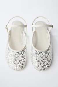 PEARL FANTASY SLINGBACK BALLET FLATS