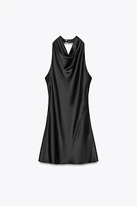 SATIN EFFECT MINI DRESS