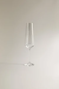 PLAIN BOHEMIA CRYSTAL FLUTE GLASS