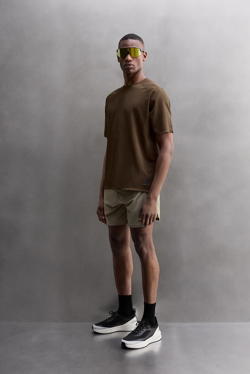 OPEN KNIT STRUCTURE T-SHIRT