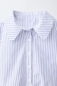 STRIPED PETER PAN COLLAR SHIRT